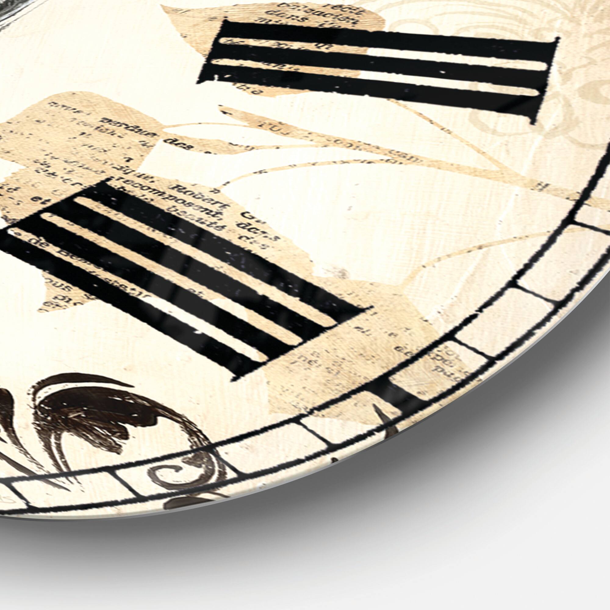 Designart 'Blue Farmhouse Butterfly Farmhouse Wall Clock